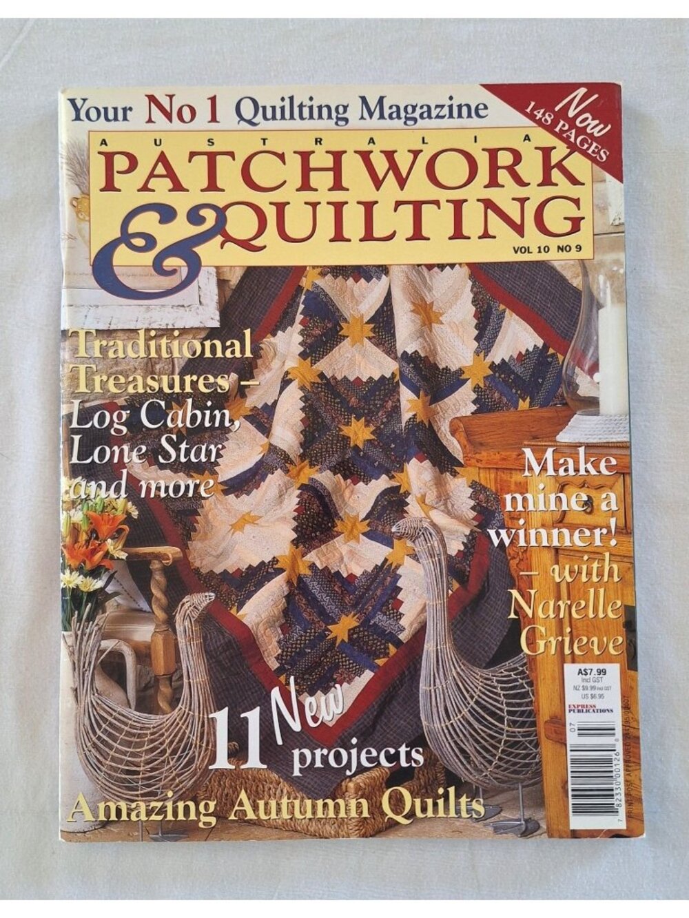 Australian Patchwork Quilting Magazine Vol 10 No 9 Autumn Quilts Projects - Picture 1 of 6